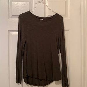 Old Navy Luxe long sleeve green tee
